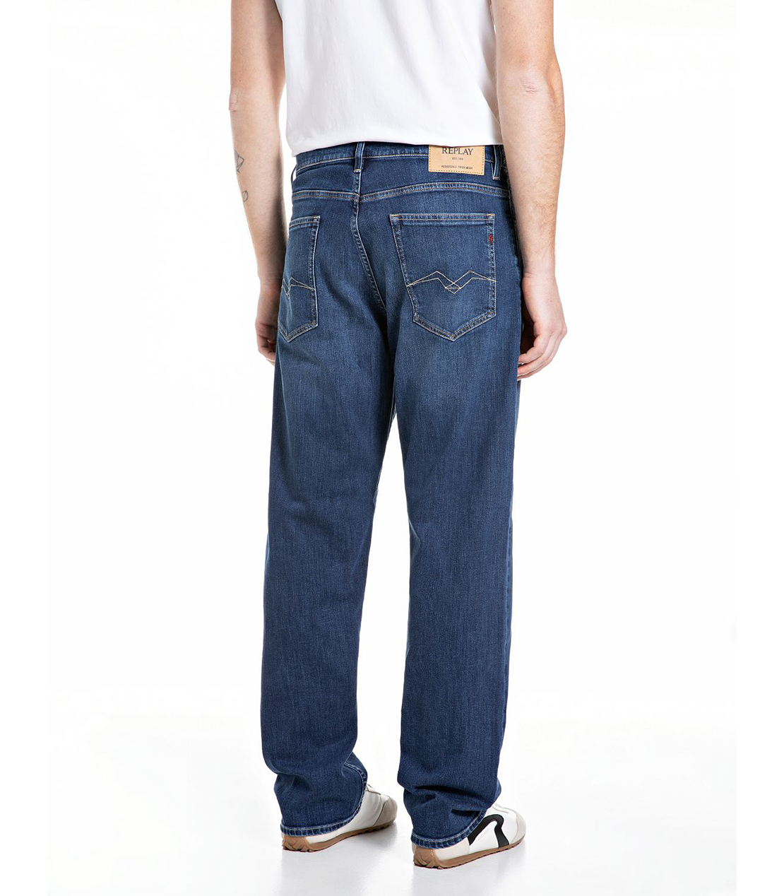 リラックスフィットKIRAN インディゴストレッチデニム 詳細画像 ブルー 2